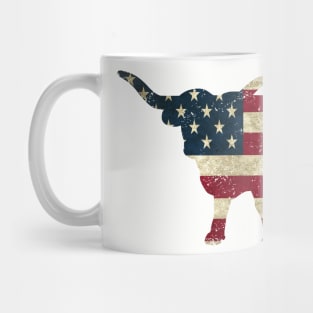 American Flag Longhorn Cattle Mug